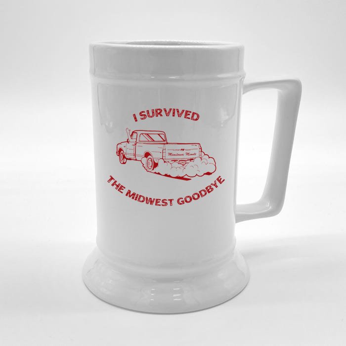 I Survived The Midwest Goodbye Front & Back Beer Stein