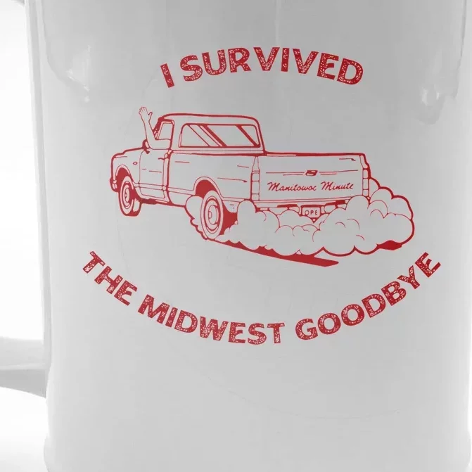 I Survived The Midwest Goodbye Front & Back Beer Stein