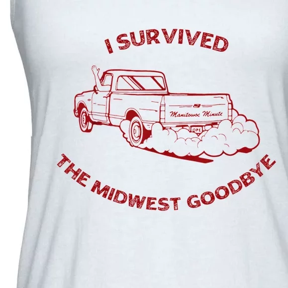 I Survived The Midwest Goodbye Ladies Essential Flowy Tank