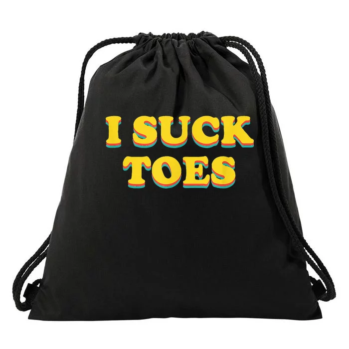 I Suck Toes Foot Fetish Drawstring Bag