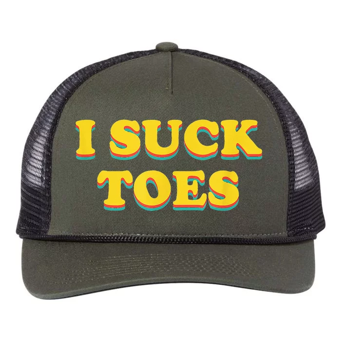 I Suck Toes Foot Fetish Retro Rope Trucker Hat Cap