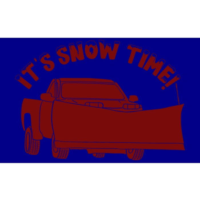 Its Snow Time Funny Snowplow Graphic Gift Bumper Sticker