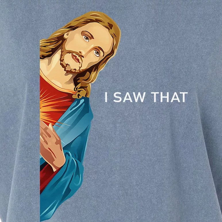 I Saw That Funny Jesus Christian Garment-Dyed Women's Muscle Tee