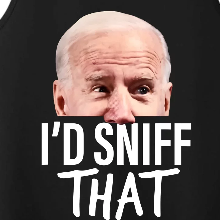 ID Sniff That. Anti Joe Biden Funny Parody Performance Tank