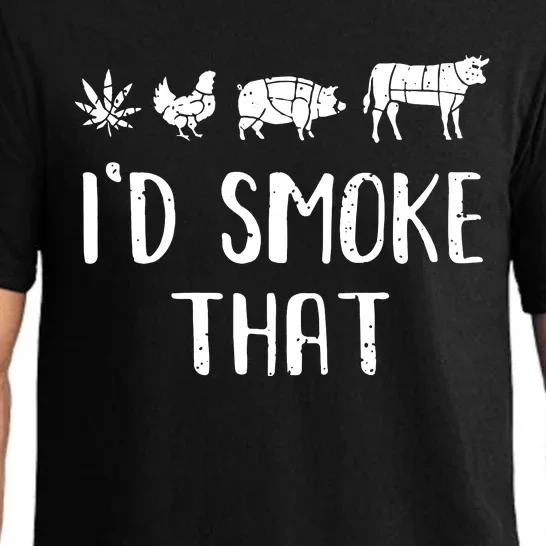 I'd Smoke That Funny BBQ Weed Cannabis Pajama Set