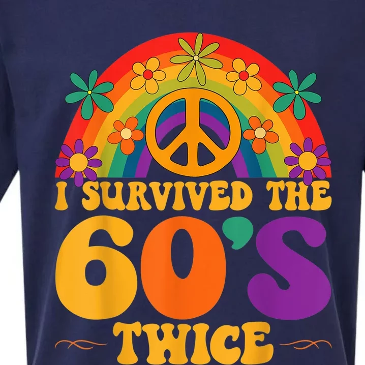 I Survived The 60s Twice Sixties 70th 70s Year Old Birthday Sueded Cloud Jersey T-Shirt