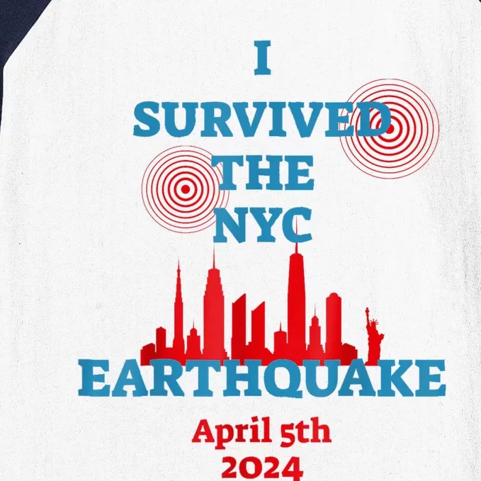 I Survived The Nyc Earthquake 2024 Baseball Sleeve Shirt