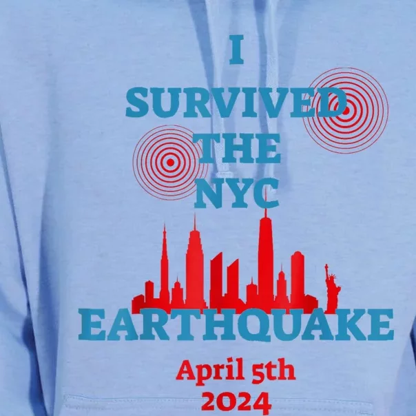 I Survived The Nyc Earthquake 2024 Unisex Surf Hoodie