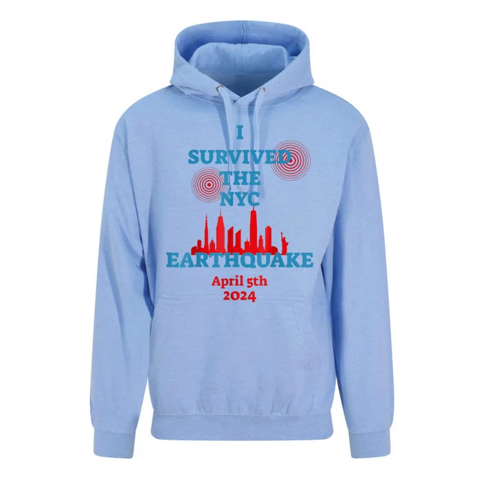 I Survived The Nyc Earthquake 2024 Unisex Surf Hoodie