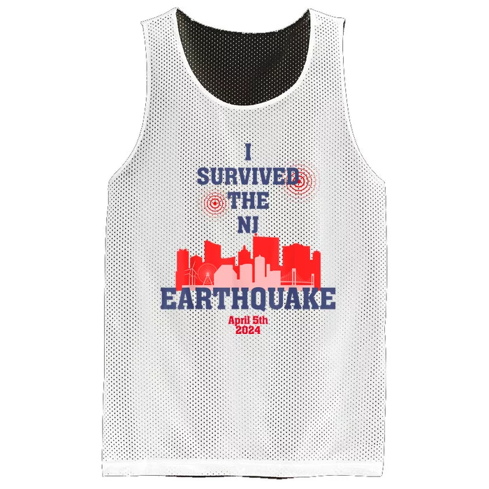 I Survived The Nyc Earthquake 2024 Mesh Reversible Basketball Jersey Tank