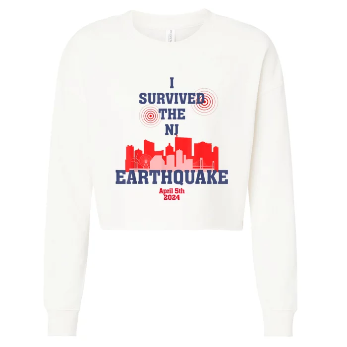 I Survived The Nyc Earthquake 2024 Cropped Pullover Crew