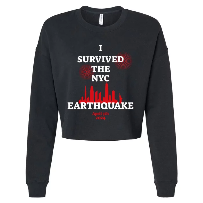 I Survived The Nyc Earthquake 2024 Cropped Pullover Crew