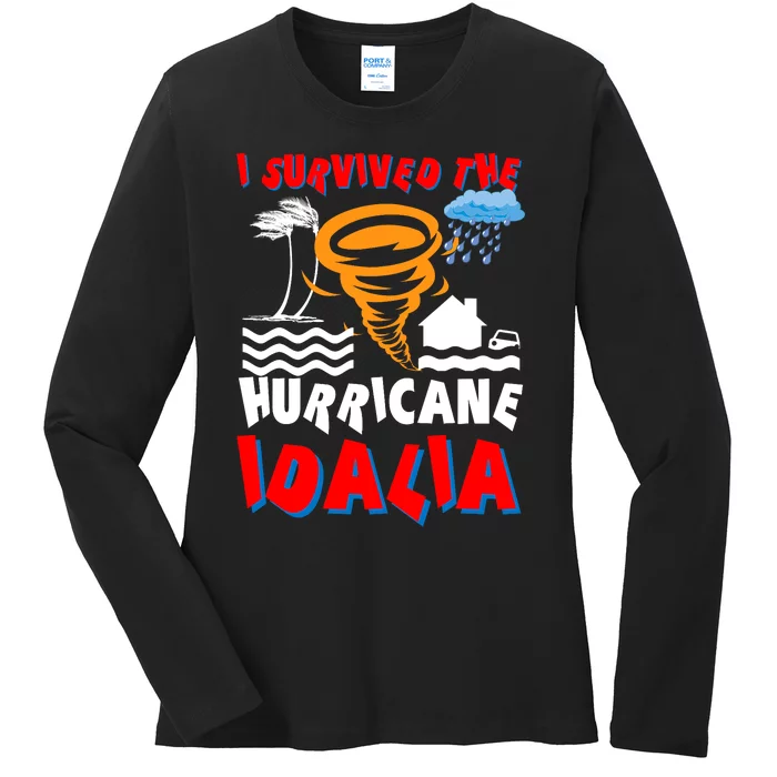 I Survived The Hurricane Idalia Ladies Long Sleeve Shirt