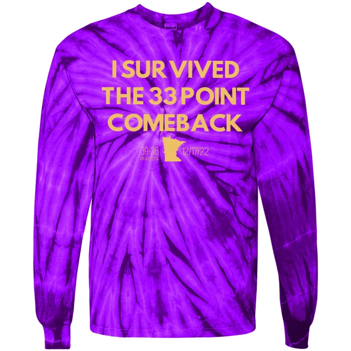 I Survived The 33 Point Comeback Tie-Dye Long Sleeve Shirt