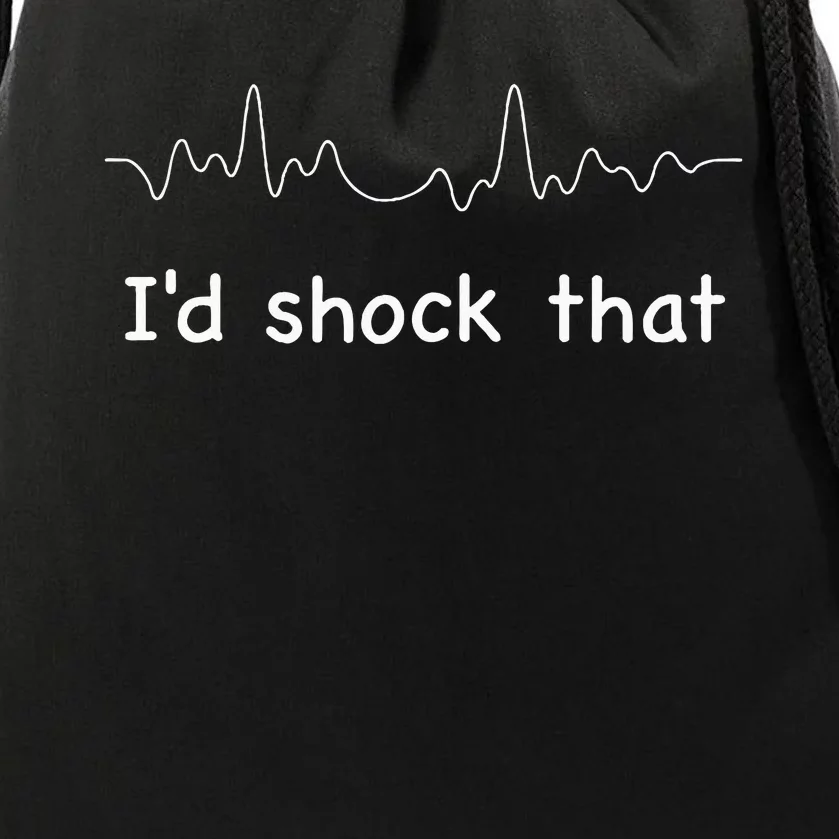 ID Shock That Ventricular Fibrillation Cardiology Nurse Rn Drawstring Bag