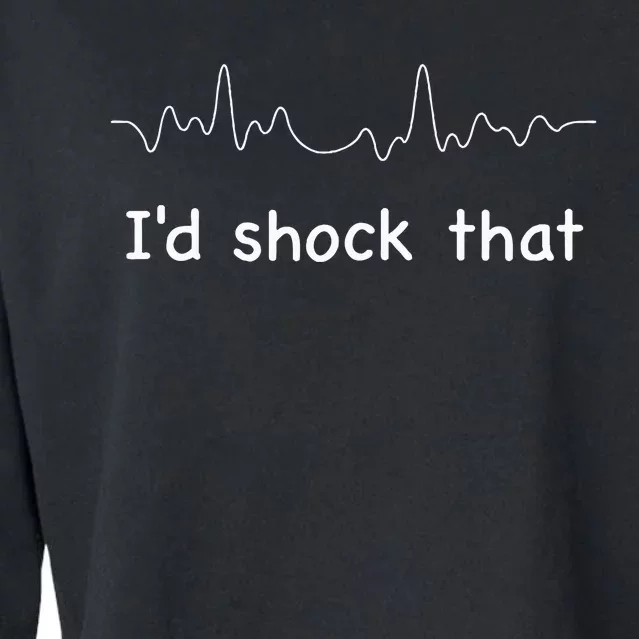 ID Shock That Ventricular Fibrillation Cardiology Nurse Rn Cropped Pullover Crew