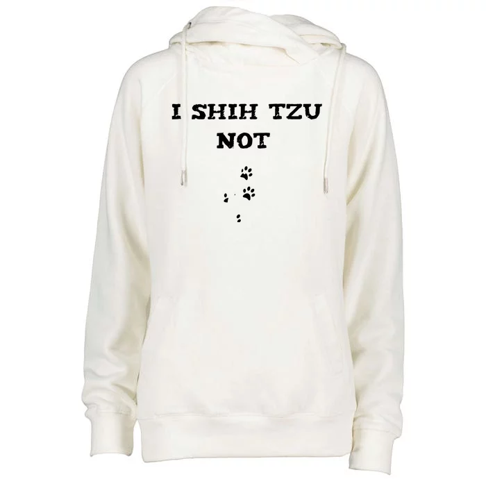 I SHIH TZU NOT Womens Funnel Neck Pullover Hood