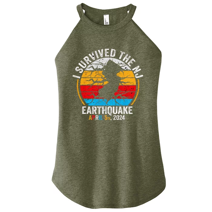 I Survived The NJ Earthquake Women’s Perfect Tri Rocker Tank