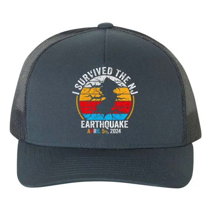 I Survived The NJ Earthquake Yupoong Adult 5-Panel Trucker Hat