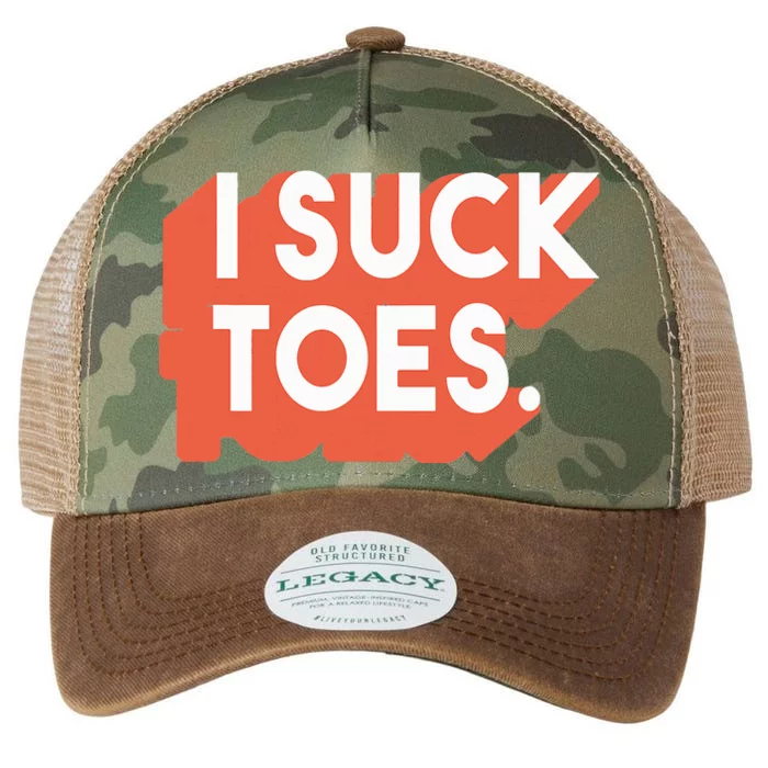 I Suck Toes Text Bdsm Design Sexual Fetish Legacy Tie Dye Trucker Hat