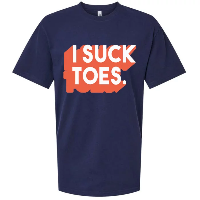 I Suck Toes Text Bdsm Design Sexual Fetish Sueded Cloud Jersey T-Shirt