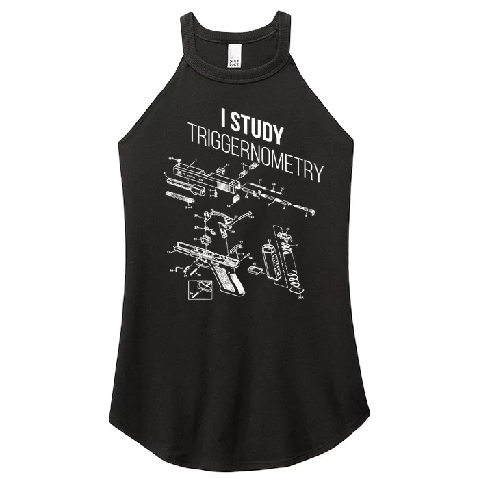 I Study Triggernometry Women’s Perfect Tri Rocker Tank