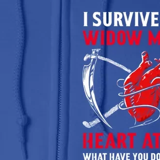 I Survived The Widow Maker Heart Attack Heart Disease Gift Full Zip Hoodie