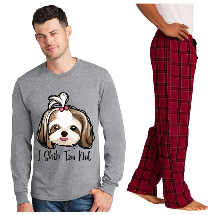 I Shih Tzu Not Funny Shih Tzu Mom Dog Lovers Mothers Day Long Sleeve Pajama Set