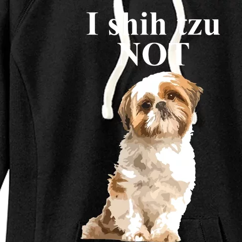 I Shih Tzu NOT Funny Shih Tzu Women's Fleece Hoodie