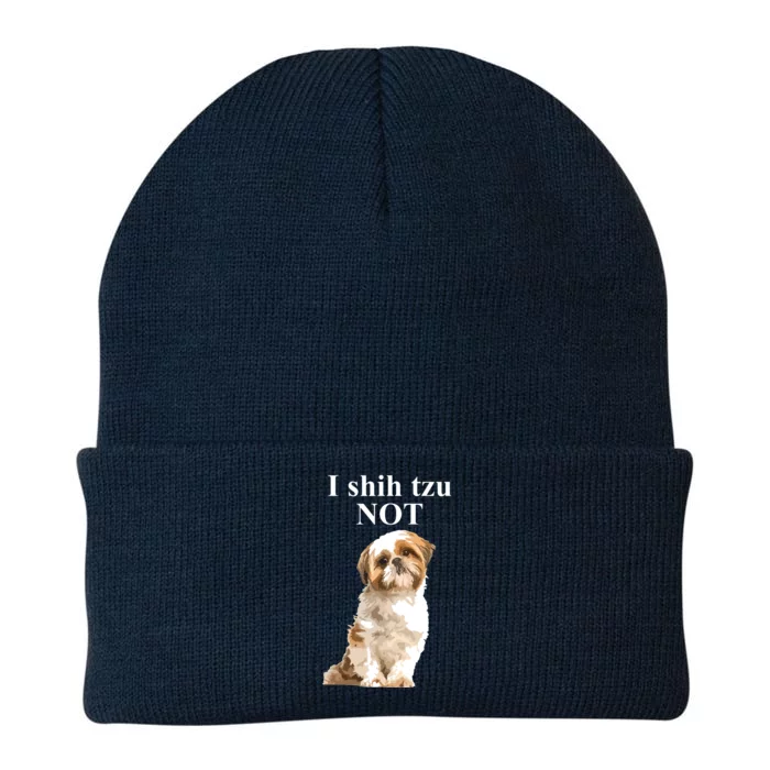 I Shih Tzu NOT Funny Shih Tzu Knit Cap Winter Beanie