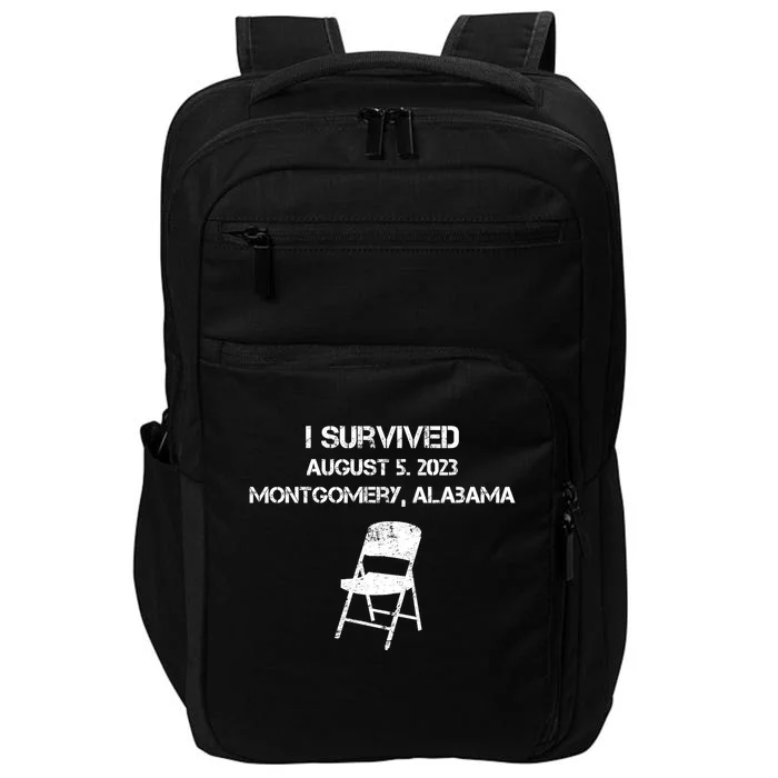 I Survived The Riverboat Brawl Alabama Funny Folding Chair Trending Impact Tech Backpack