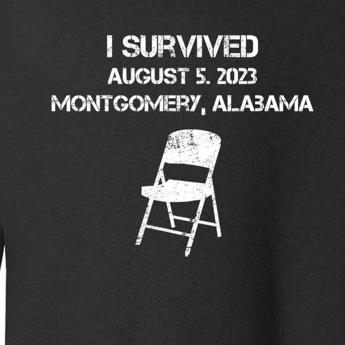 I Survived The Riverboat Brawl Alabama Funny Folding Chair Trending Toddler Sweatshirt