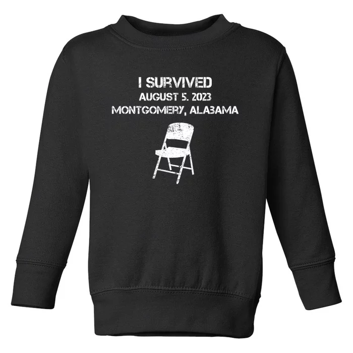 I Survived The Riverboat Brawl Alabama Funny Folding Chair Trending Toddler Sweatshirt