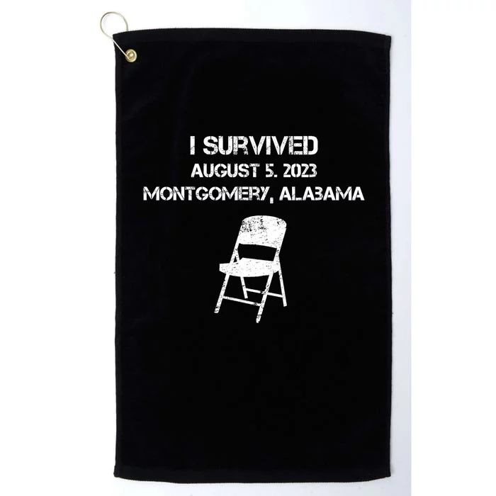 I Survived The Riverboat Brawl Alabama Funny Folding Chair Trending Platinum Collection Golf Towel