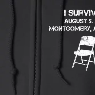 I Survived The Riverboat Brawl Alabama Funny Folding Chair Trending Full Zip Hoodie