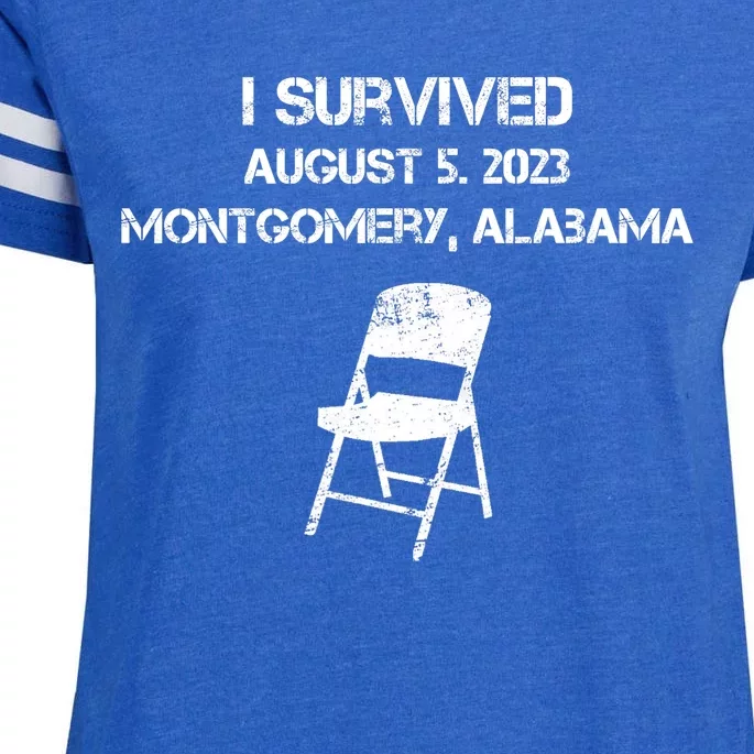 I Survived The Riverboat Brawl Alabama Funny Folding Chair Trending Enza Ladies Jersey Football T-Shirt