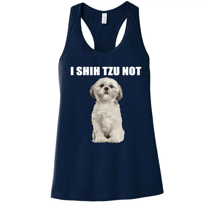 I Shih Tzu Not Women's Racerback Tank