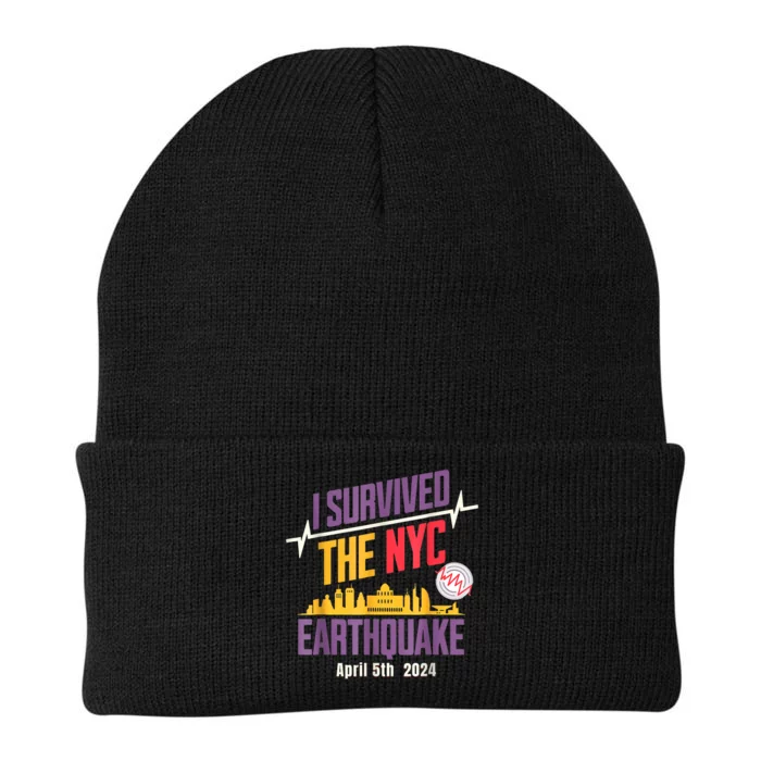 I Survived The Nyc Earthquake Knit Cap Winter Beanie