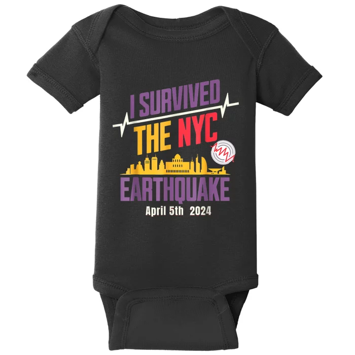 I Survived The Nyc Earthquake Baby Bodysuit