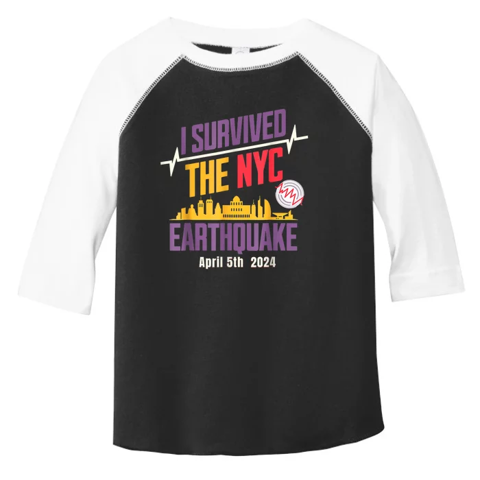 I Survived The Nyc Earthquake Toddler Fine Jersey T-Shirt