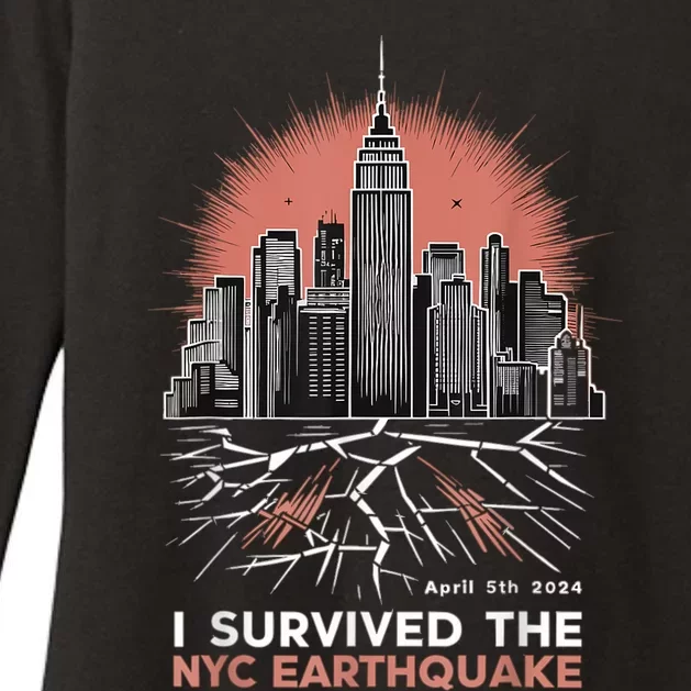 I Survived The Nyc Earthquake Womens CVC Long Sleeve Shirt