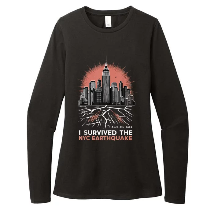 I Survived The Nyc Earthquake Womens CVC Long Sleeve Shirt