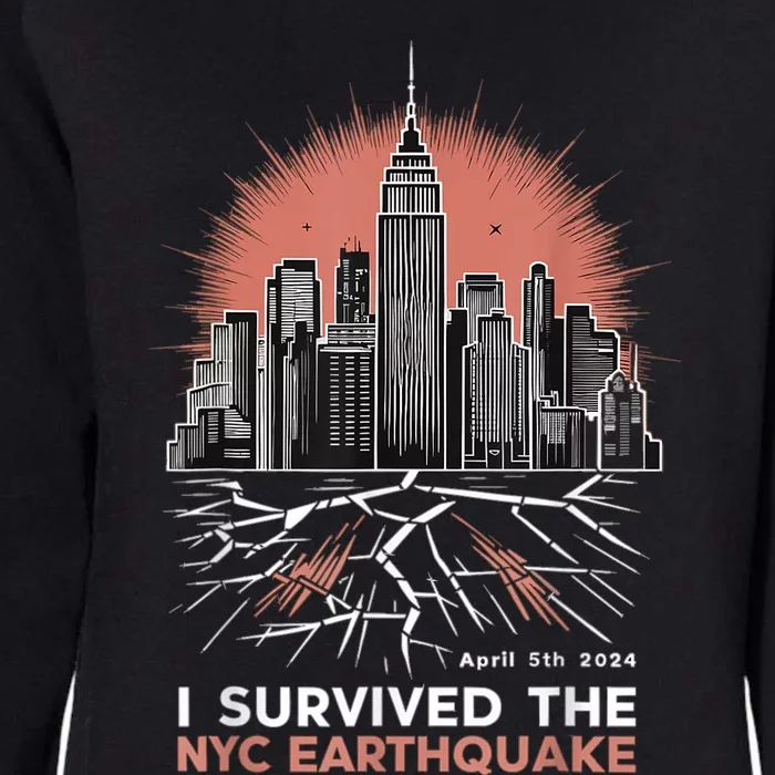 I Survived The Nyc Earthquake Womens California Wash Sweatshirt