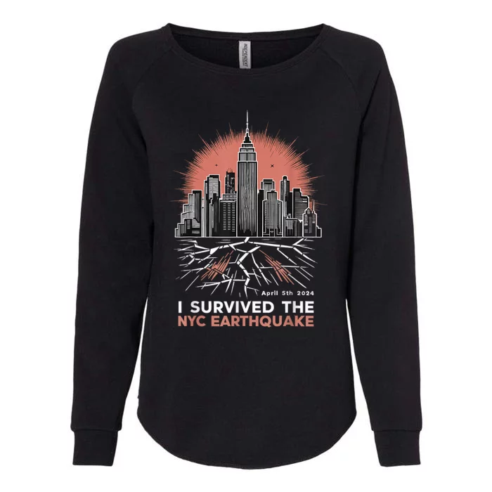 I Survived The Nyc Earthquake Womens California Wash Sweatshirt