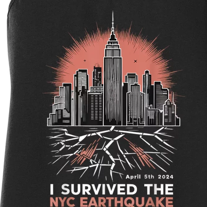 I Survived The Nyc Earthquake Women's Racerback Tank