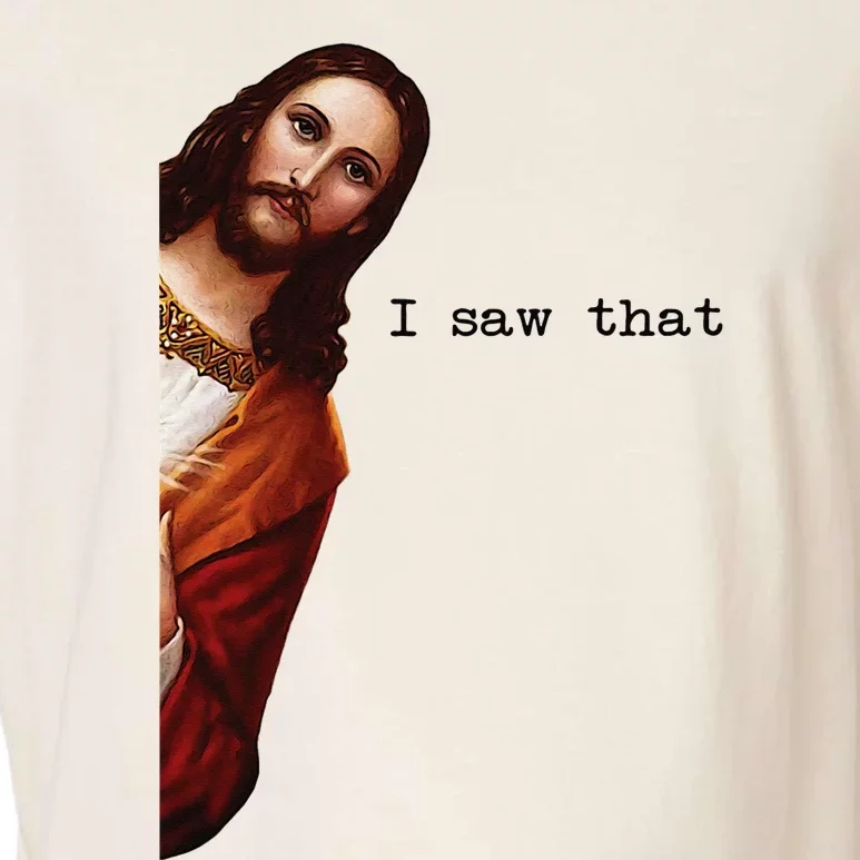 I Saw That Funny Jesus Christian Garment-Dyed Women's Muscle Tee