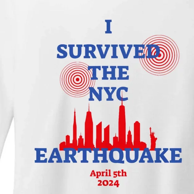 I Survived The Nyc Earthquake 2024 Womens CVC Long Sleeve Shirt