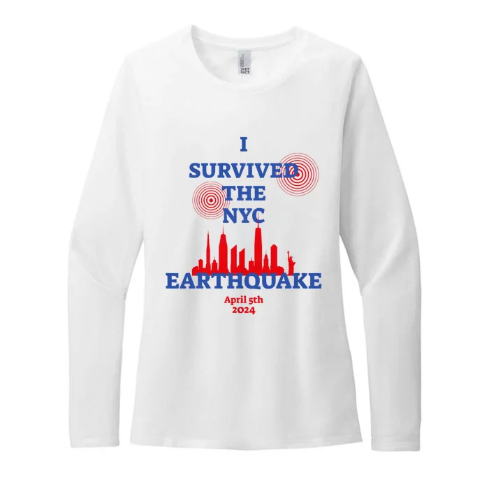 I Survived The Nyc Earthquake 2024 Womens CVC Long Sleeve Shirt