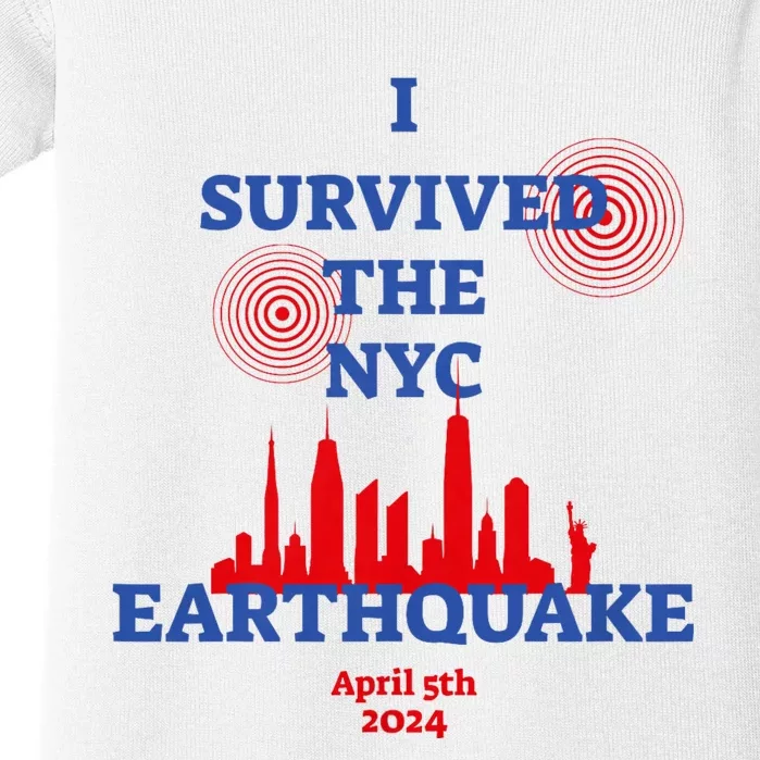 I Survived The Nyc Earthquake 2024 Baby Bodysuit