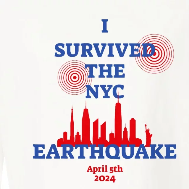 I Survived The Nyc Earthquake 2024 Cropped Pullover Crew